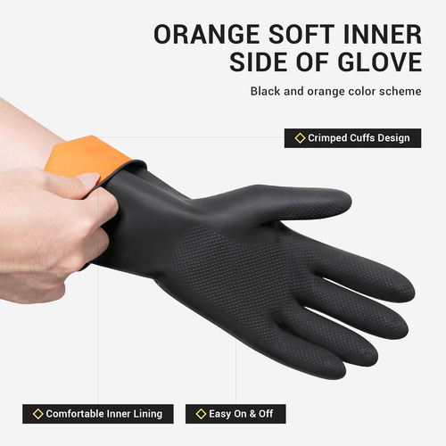 3 Pares De Guantes De Lavado De Platos, Látex Reutilizables,