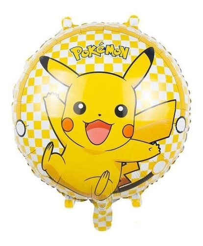 10 Globos Pikachu Redondos