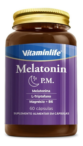 Melatonina + Triptofano + Magnésio + B6 - 60 Cap Vitaminlife