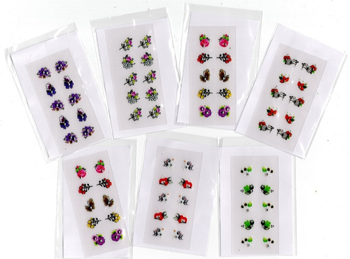 Kit 20 Cartelas Adesivos Unhas Decoradas Películas Artesanal