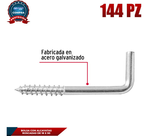 Alcayata Roscada 18 X 50 Fiero 44986