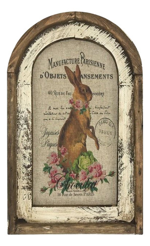 Arte De Pared Con Forma De G Rabbit, Decoración Rústica, Dec