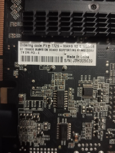 Tarjeta De Video Geforce 7200 Gs. 256mb Ddr2. Vga, Dvi. (Usado)