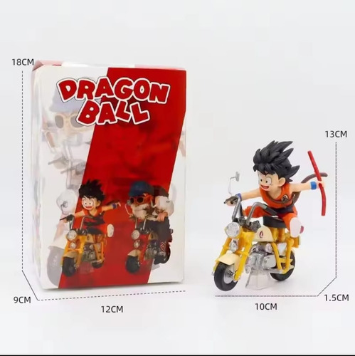 Figura De Goku Niño En Moto + Báculo Sagrado Dragon Ball Z