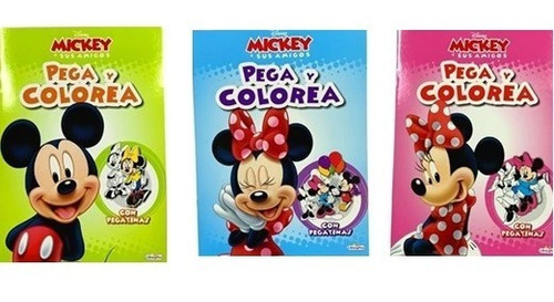 Pack X 2 Mickey Mouse - Coloreo Y Pego