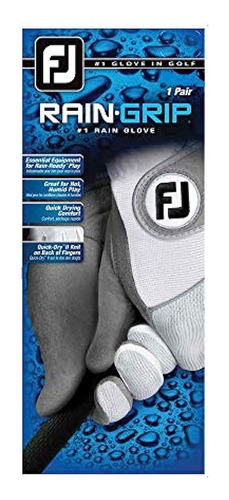 Footjoy Mens Raingrip Guantes De Golf Par Blanco