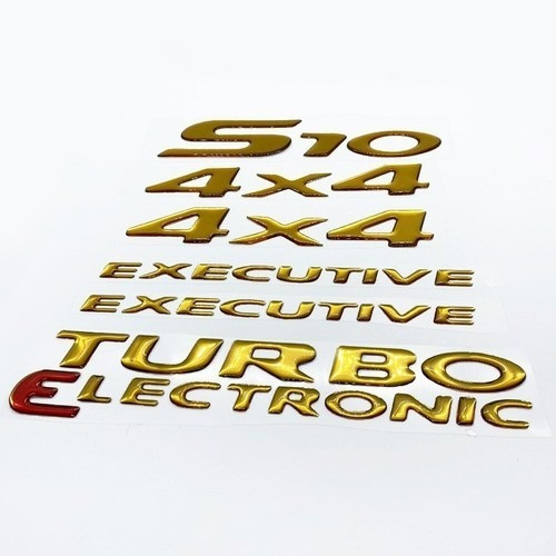 Imagem 4 de 7 de Kit Faixas S10 Executive 2006 2007 2008 Cabine Dupla Dourado