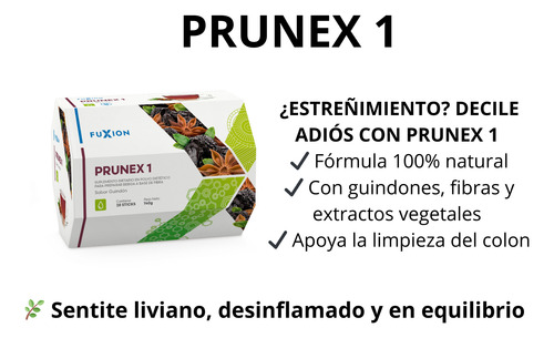 Prunex 1- Fuxion: Tu Mejor Aliado Contra El Estreñimiento