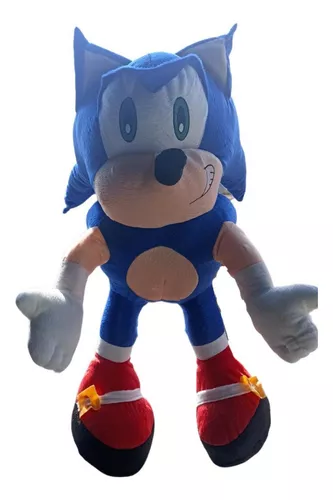 Boneco Sonic Ouriço de pelúcia 50cm (Azul)