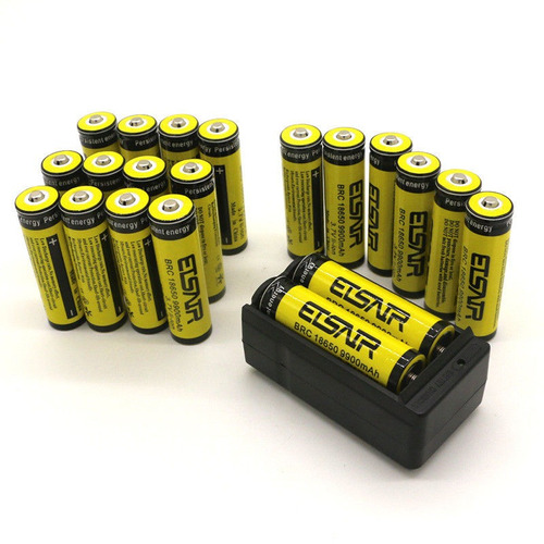 20pcs 3.7v 9900mah Baterías Recargables Del Li-ion 18650 + C