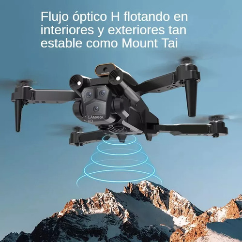 Drone Mini 8k C12pro Con Triple Cámara Hd 2.4ghz Negro