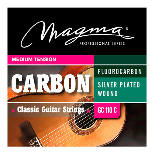 Encordado Guitarra Clasica Magma Gc120c Tension Alta Carbon