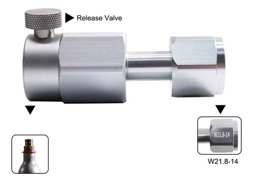 Adaptador De Gas De Recarga De Co2, Tanque De Co2 W21.8 Para
