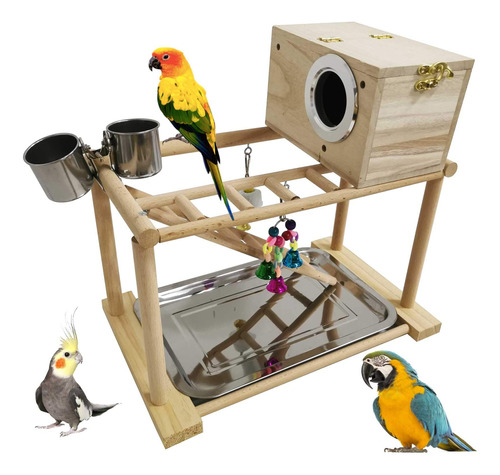 Kathson Parrots Parrots Parrots Pjaro Playstand Birdcage Pla