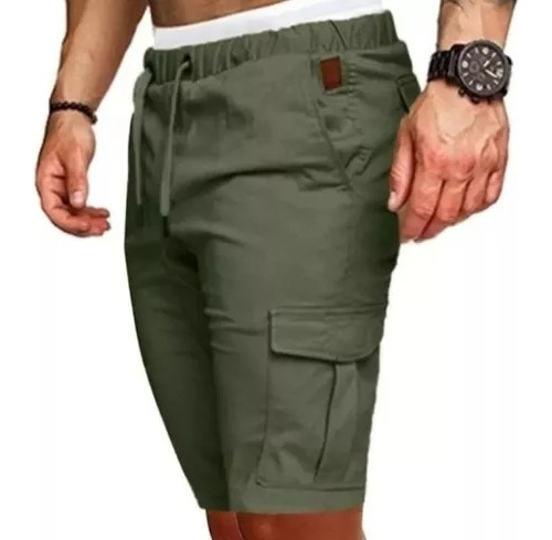 Bermuda Cargo Elastizada Hombre Short Pantalon Rfs