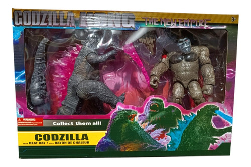 Muñecos King Kong Y Godzilla En Caja Colección Adorno