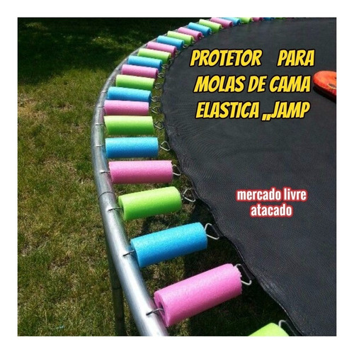 Protetor De Molas P/ Cama Elastica Jamp Trampolim Kit Com 48