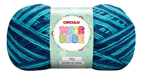 Lã Mais Bebê 100gr Circulo 500 Metros Colorida Tricô Crochê Cor Curuaçau