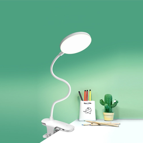Lámpara Led De Escritorio Recargable Con Clip Usb