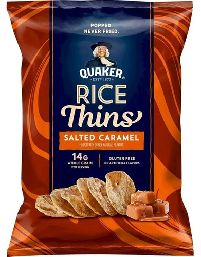 2-pk Botana Arroz Y Maíz Quaker Salted Caramel Y Cocoa 14g 