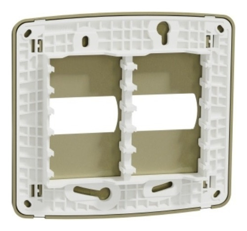 Placa Acabamento 4x4 2 Posto Dourada Schneider S3b77423 Cor Dourado