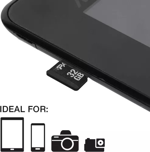 Tarjeta de Memoria Micro Sd 32gb Clase 10 Patriot Lx Serie Flash Videovigilancia Cámaras Color Negro