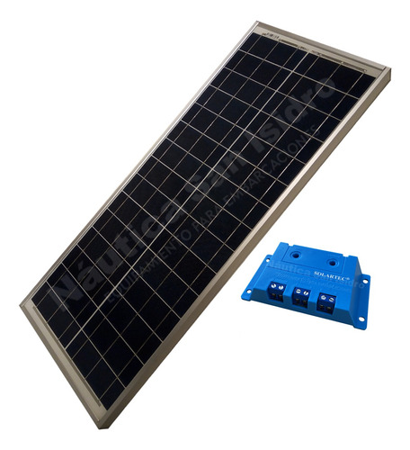 Panel Solar 55w + Regulador P/ Batería 12v Nautica Motorhome