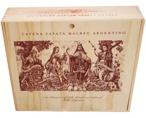 Caja De Vino Vacia Catena Zapata De Madera, 4 Bot. Oferta 