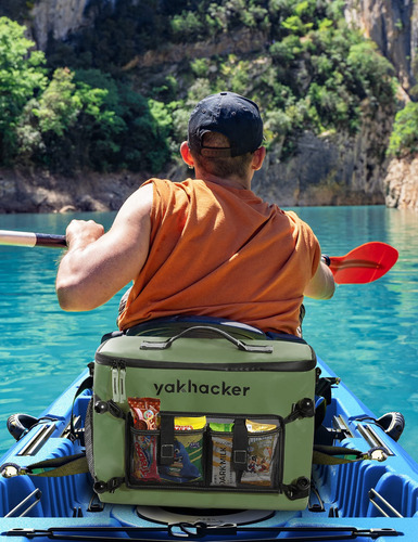 Enfriador Portátil Yakhacker Para Kayak Verde 30x43x17 Cm
