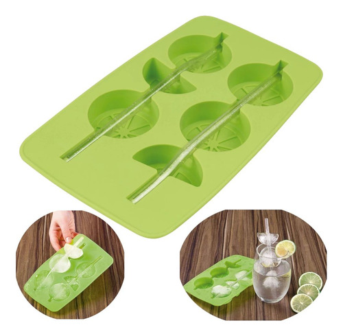 Forma Silicone P/ Gelo, Biscuit, Bombom, Ice Drink Verde