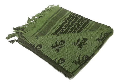 201-p Shemagh 100% Algodón Pirate Marca Condor Neg/ver Pirate Unitalla