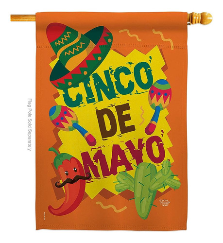 ~? Colección De Adornos Bandera De La Casa Cinco De Mayo - F