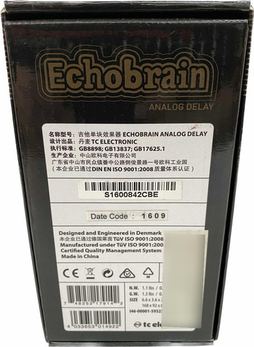Pedal Guitarra Tc Electronic Echobrain Delay Novo Original