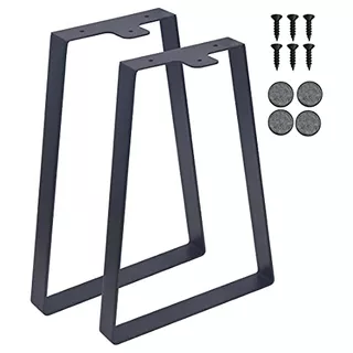 16 Inch Tall Metal Table Legs For Furniture Trapezoid C...