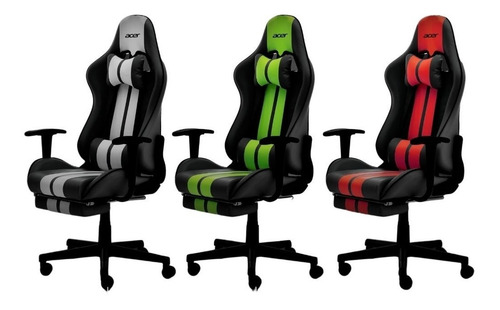 Imagen 2 de 10 de Silla Gamer Acer Speed Giratoria Reclinable Con Apoya Pies