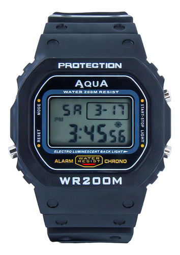 Relógio Masculino A Prova D'agua Digital Esportivo Bisel Modelo Gp-519 Wr200-m