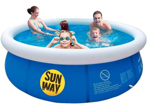 Piscina Inflável redonda Sun Way ELP01001 de 168cm x 51cm 1000L azul caixa