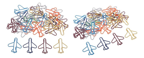 Clips De Oficina Con Forma De Avión De 60 Uds.