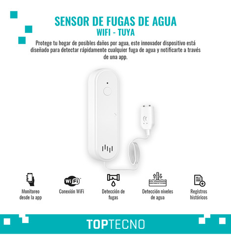 Sensor Agua Inundaciones Inteligente Wifi Smat Life Tuya