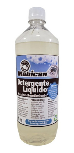 Detergente Liquido Ropa Premium Mohican 1 Litro