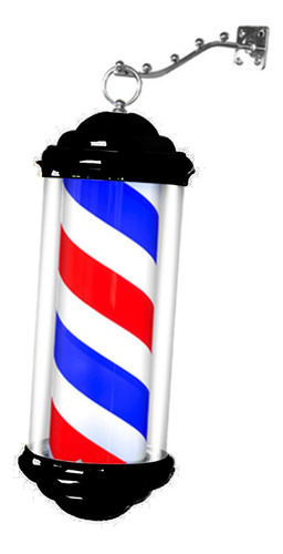 Barber Pole Light Peluquería Barber Franja Blanca Azul Roja