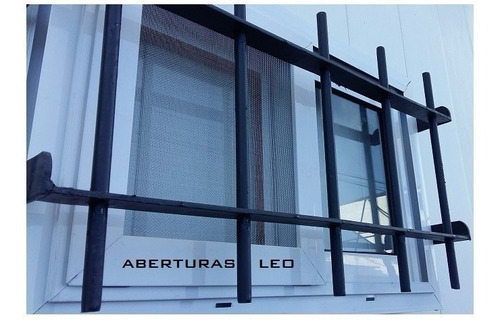 Ventana Aluminio 100x40 Con Reja Y Mosquitero Envio Gratis