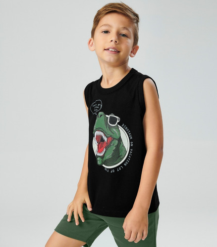 Conjunto Bermuda Com Regata Machão Rovitex Kids