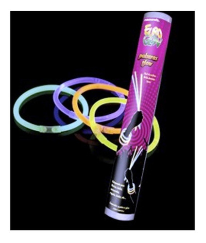 15 Pulseras Neon Glow Stick Varitas Fluorescentes Fosfo Euro