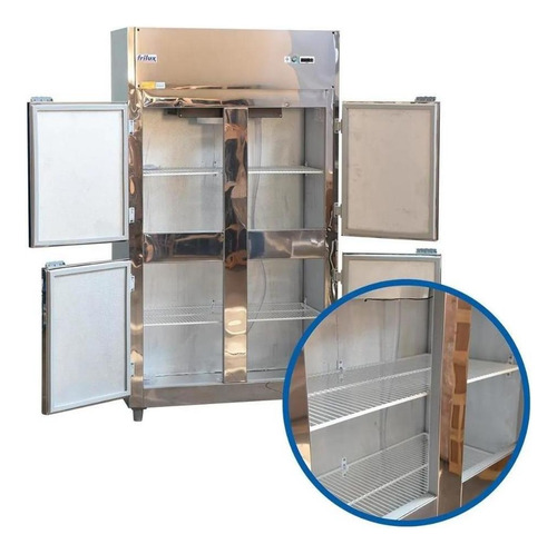 Geladeira Industrial Comercial 4 Portas Inox 675lts Frilux 220v