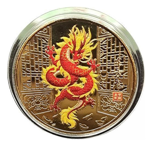 5 X 2024 Años Del Dragón Moneda China Artesanía Moneda