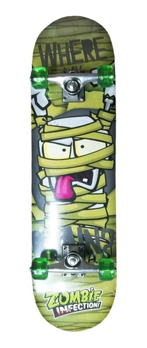 Tabla Skate 80 Cm  Zombie Infection Original Ruedas Silicona