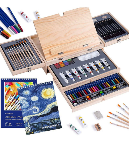 Juego De Arte Profesional Estuche 85 Piezas Cool Bank