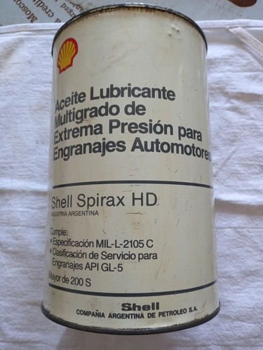 Antigua Lata De Shell Spirax Hd De 4 Litros Ver Fotos