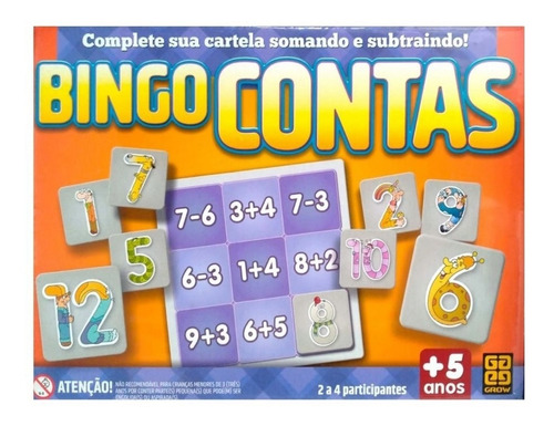 Jogo Educativo Bingo Contas - Grow 03945